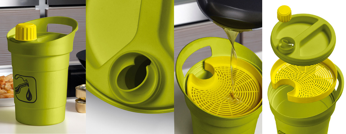 Vaschetta Raccolta Olio 6 Litri Rotonda Con Piattaforma – 3 Pezzi, Per Auto E Moto, Design Impilabile